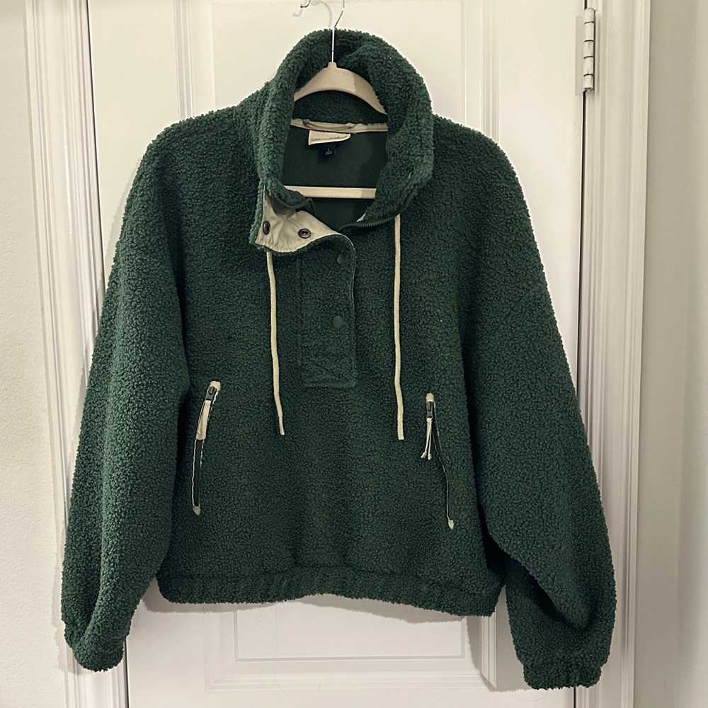 Universal Thread Forest Green Teddy Jacket - image 1